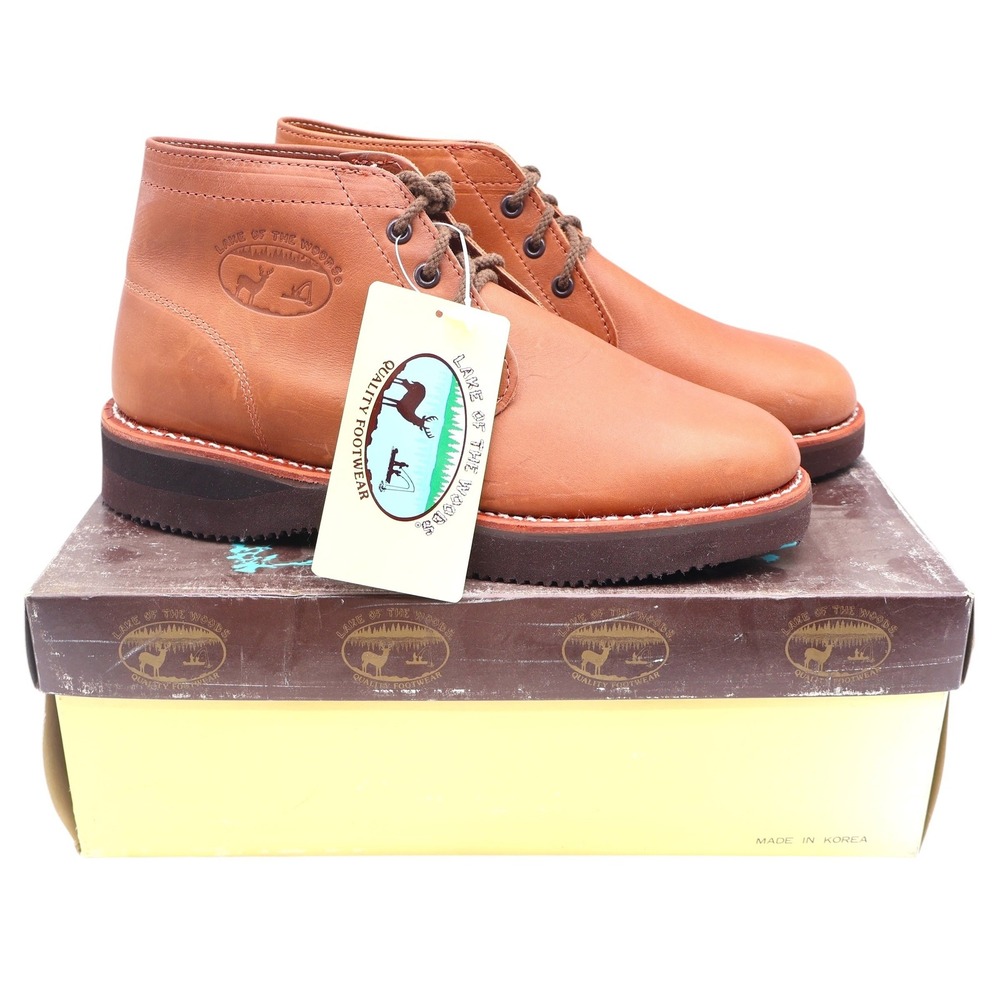 Lake of the Woods Leather Chukka Boots Mens 8D Vintage Tan Brown 2429 NIB